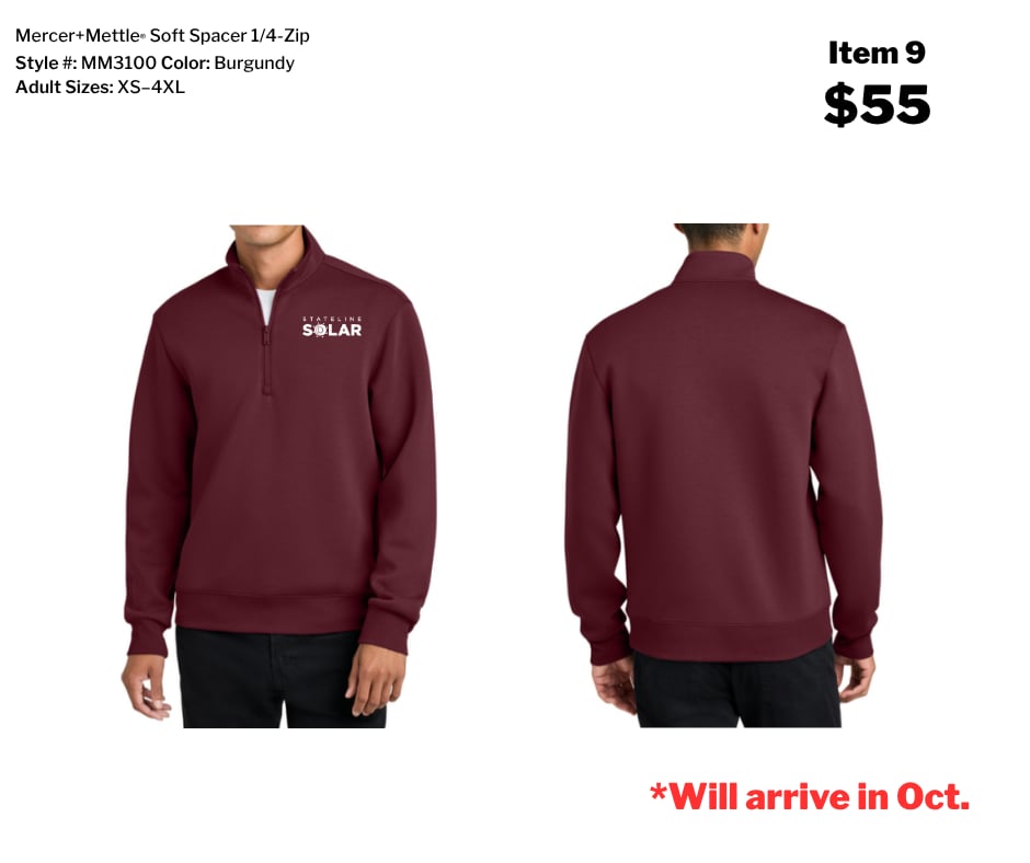 STATELINE SOLAR Mercer+Mettle® Soft Spacer 1/4-Zip