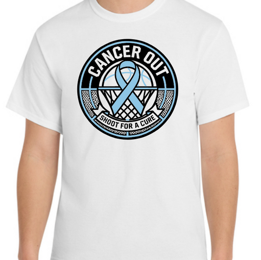 SHOOT FOR A CURE PORT & CO CORE BLEND T SHIRT (YOUTH, ADULT, TALL)