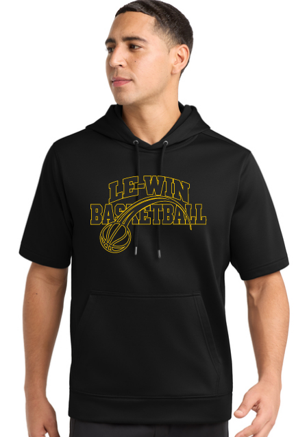 LW GIRLS BASKETBALL Sport-Tek® Sport-Wick® Fleece Short Sleeve Hooded Pullover
