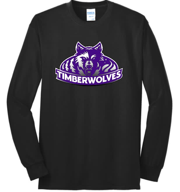 Timberwolves Long Sleeve T Shirt (Adult-Youth-Tall)